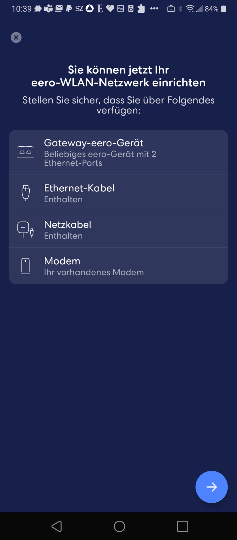 Amazon Eero 6 - App 