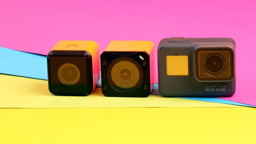 Größenvergleich zwischen Runcam 3, Runcam 3S und der Gopro Hero 2018.
