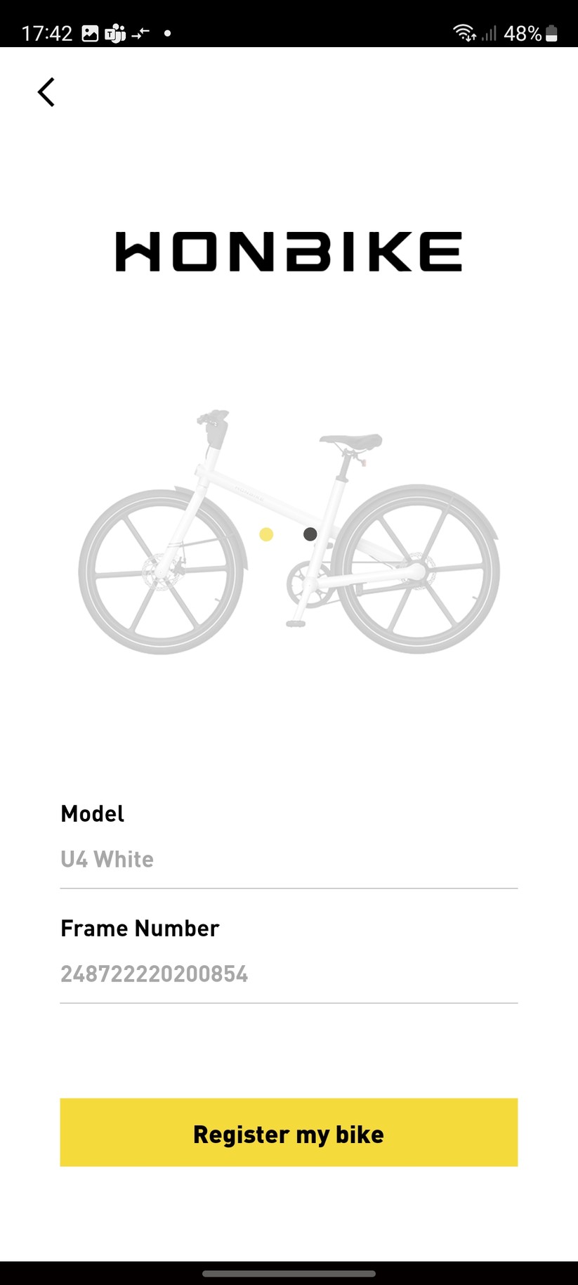 Honbike Uni 4: Mit der App kann man das E-Bike abschließen.