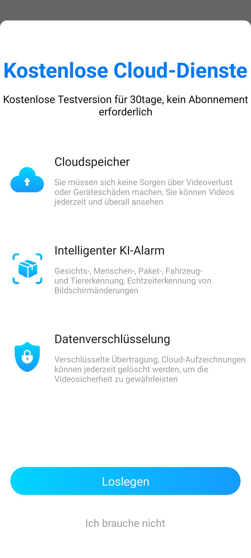 Foscam B4: Inbetriebnahme mit App
