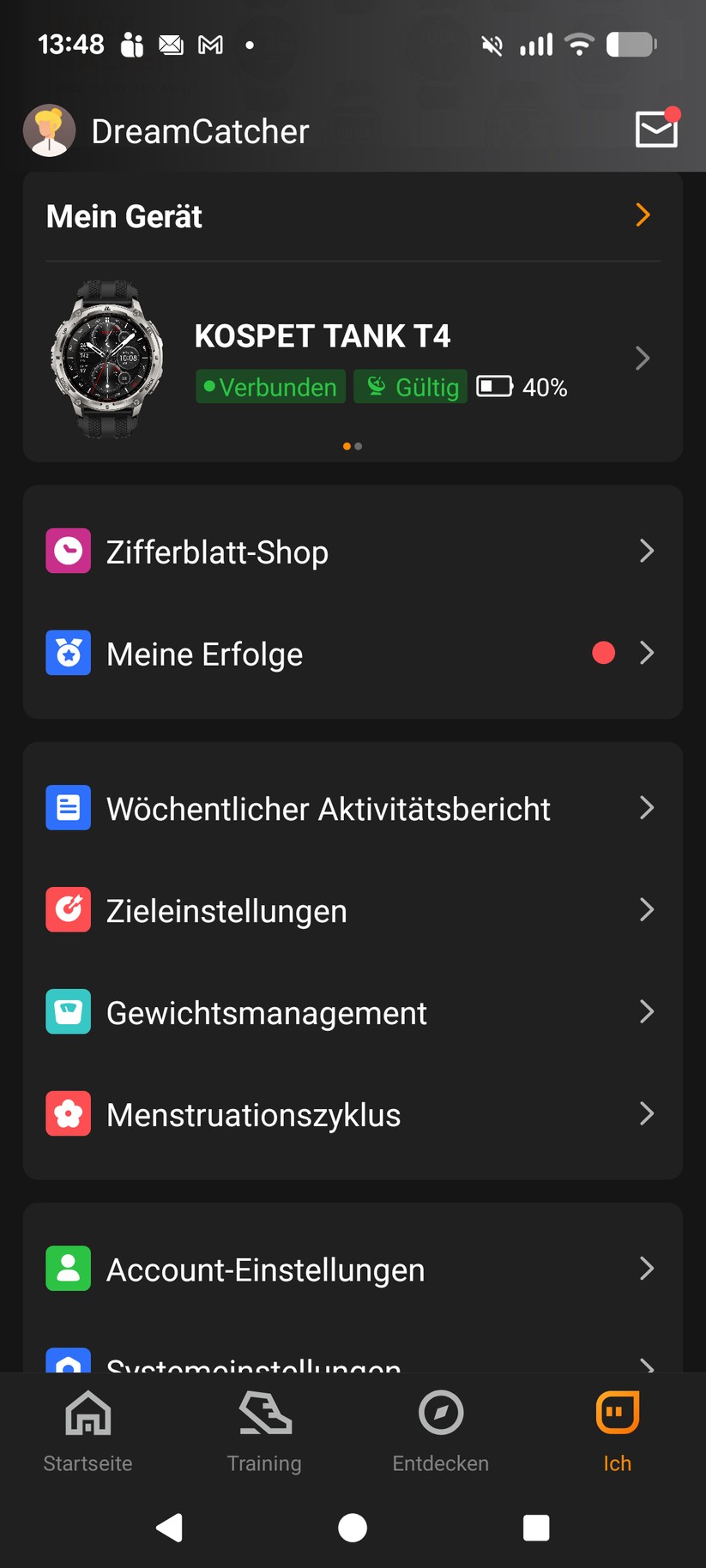 Kospet Tank T4 – App