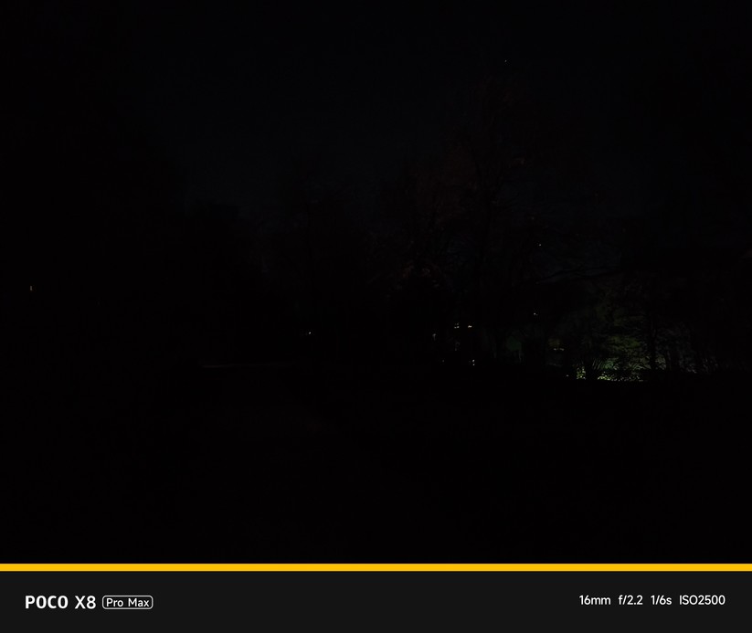 Xiaomi Poco X8 Pro Max: Ultraweitiwnkelkamera bei Nacht