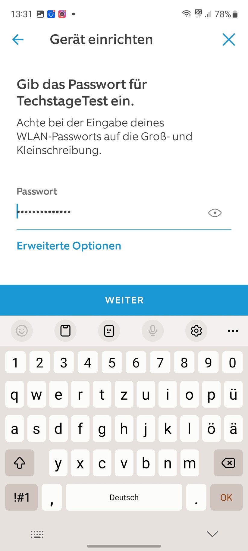 Ring Stick Up Cam Pro Akku: Die Einrichtung ist einfach und bietet viele Erläuterungen zur Kamera. Vorbildlich.
