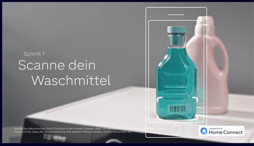 Bei Haier kann man jedes Wäschestück einzeln erfassen, bei Bosch und Siemens über den Barcode das verwendete Waschmittel.