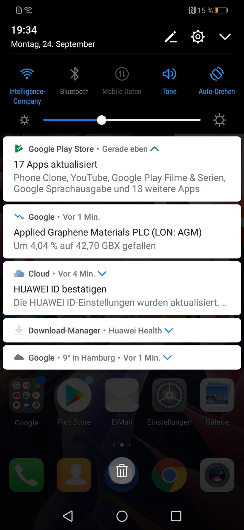 Eingehende Benachrichtigungen