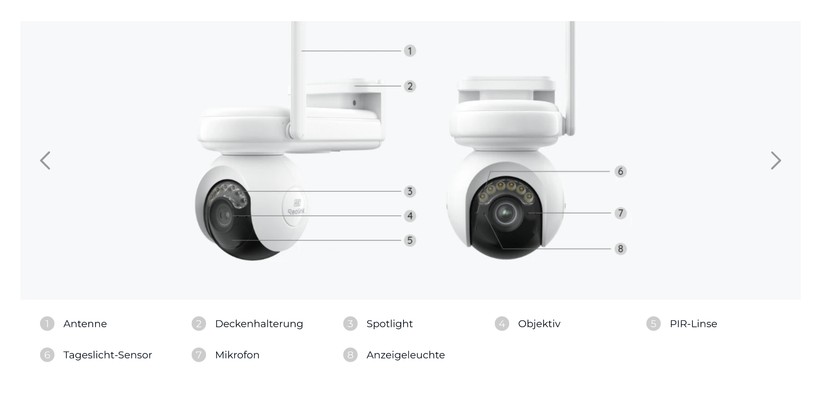 Reolink Altas PT Ultra: PTZ-Überwachungskamera mit 4K, Wi-Fi 6, Akku, farbiger Nachtsicht und kontinuierlicher Aufnahme