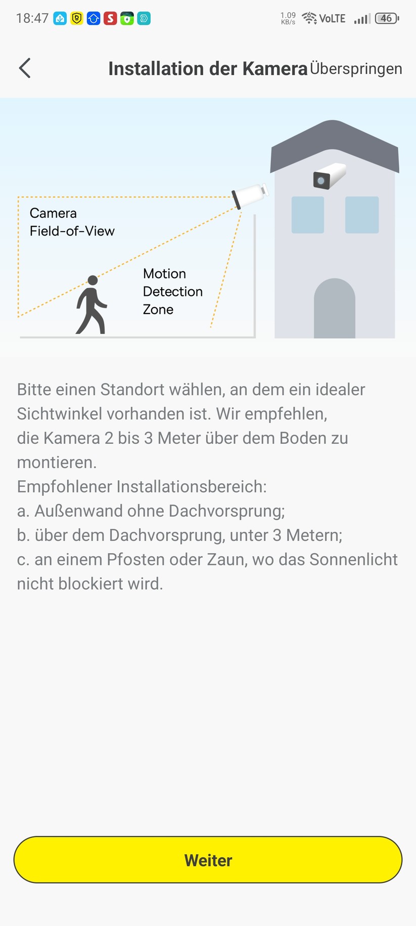 Die Inbetriebnahme der Überwachungskamera erfolgt mit der App Baseus Security