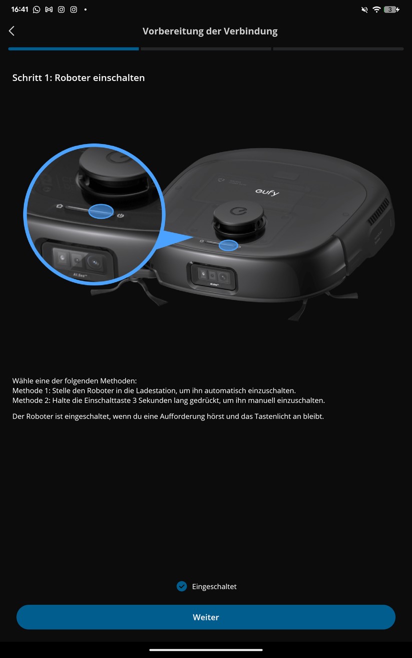 Eufy Omni E28 Hydrojet – App