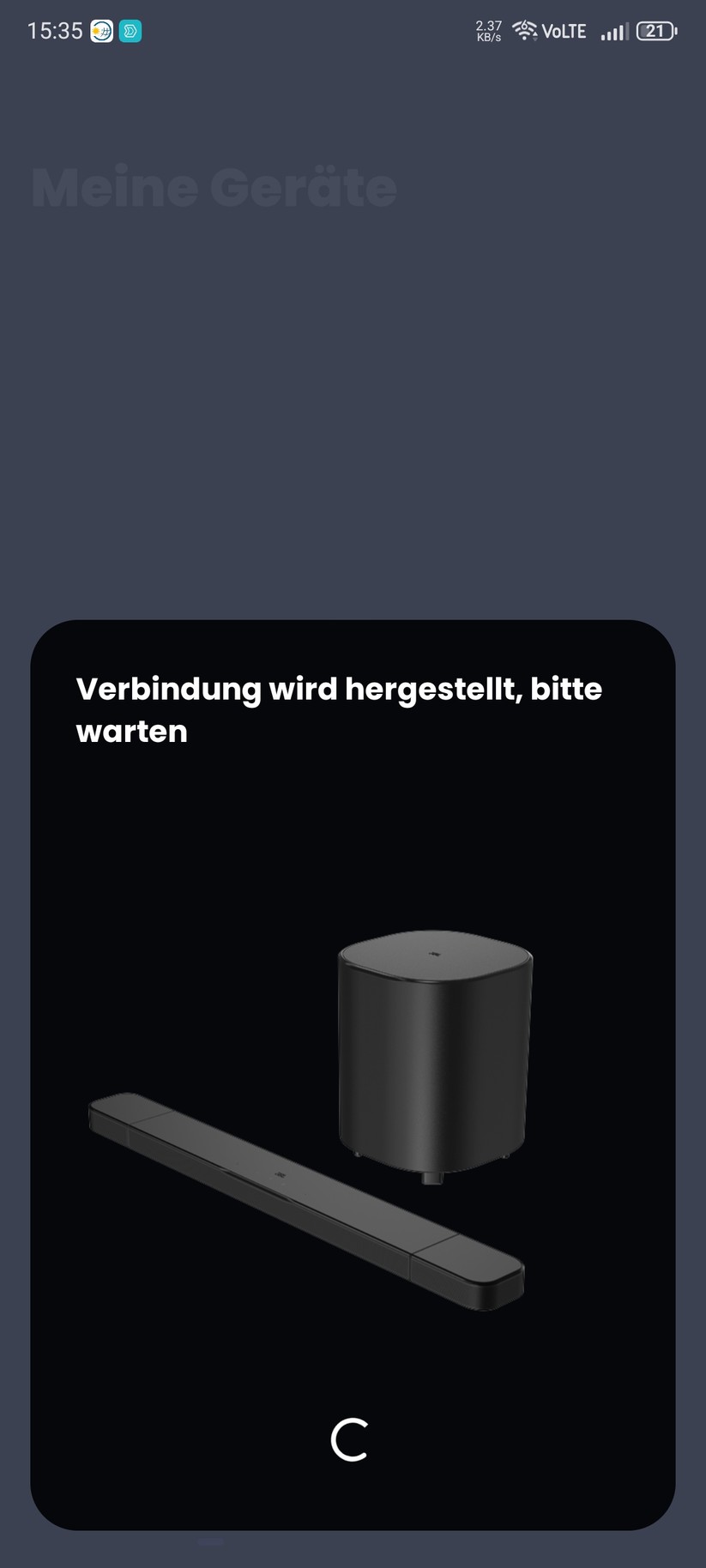 Die Einrichtung der Soundbar erfolgt mit der App JBL One