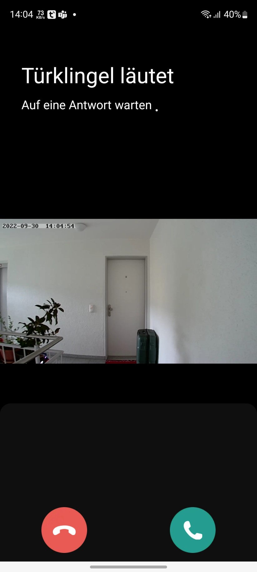 Tmezon MZ-DV11: Sobald jemand klingelt, erfolgt eine Benachrichtigung auf dem Smartphone. Dank Gegensprechfunktion kann man mit dem Besucher sofort kommunizieren.