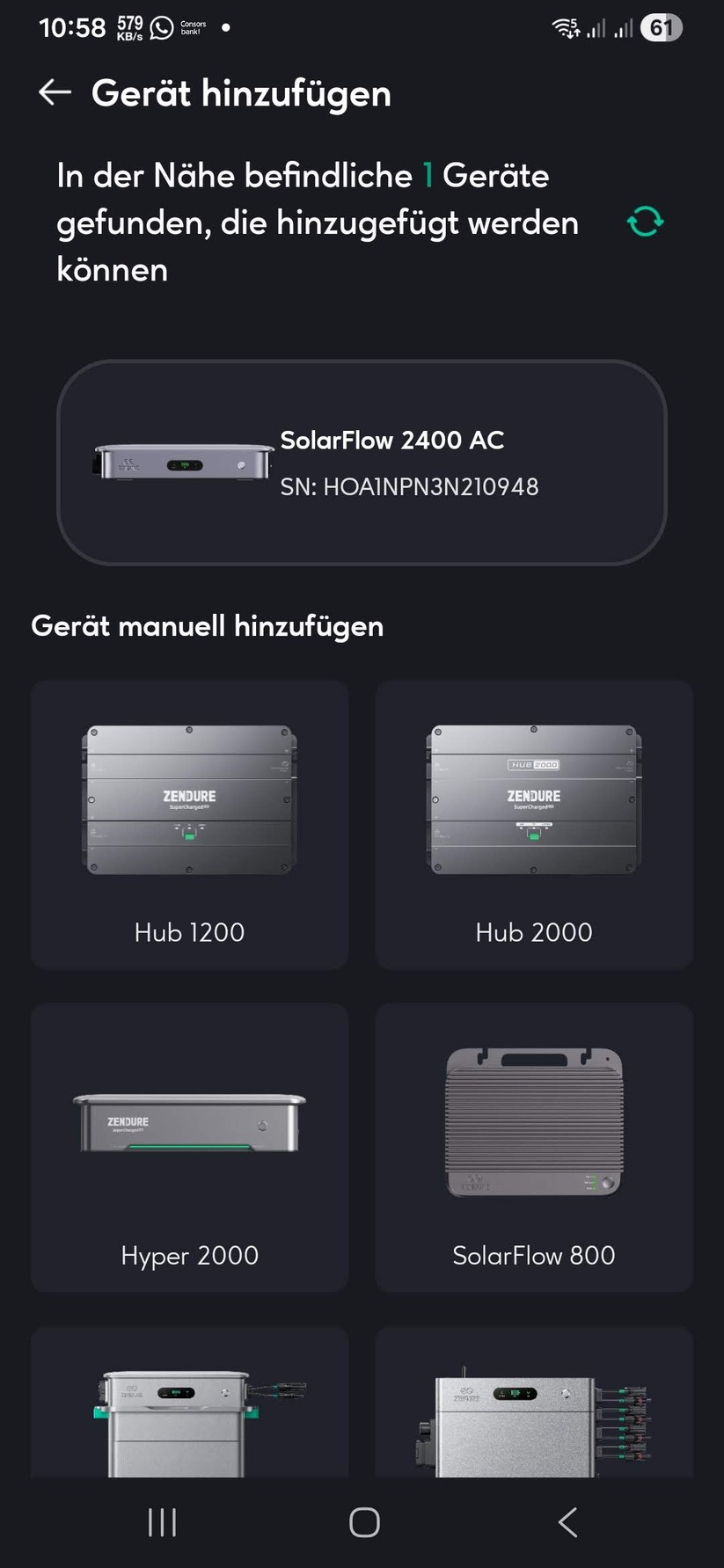 Zendure-App: Einrichtung