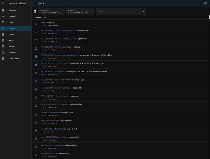 Home Assistant Green: Browser-Oberfläche