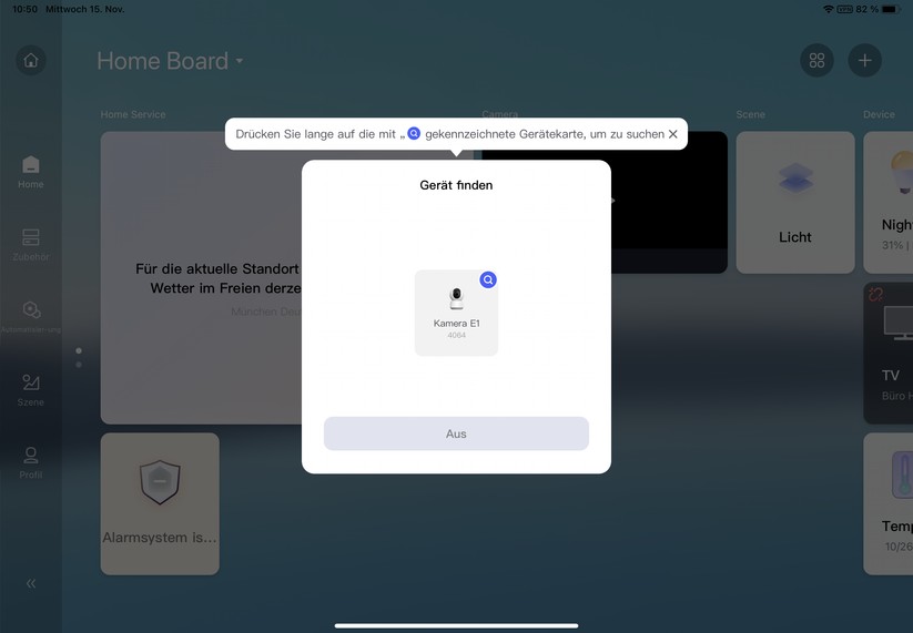 PTZ-Überwachungskamera Aqara E1: Inbetriebnahme, Homekit, Bedienung, Aufnahmen