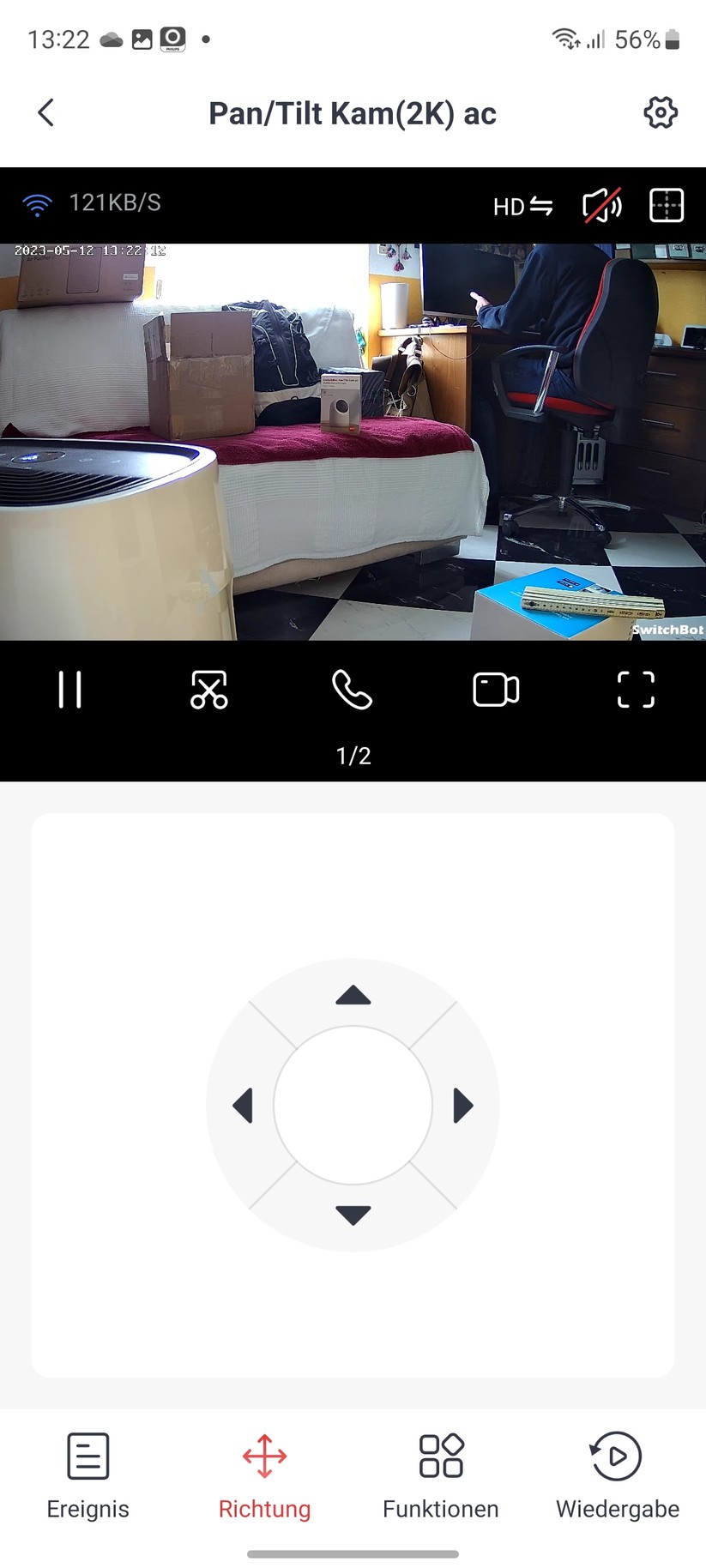 Switchbot PTZ-Überwachungskamera 2K