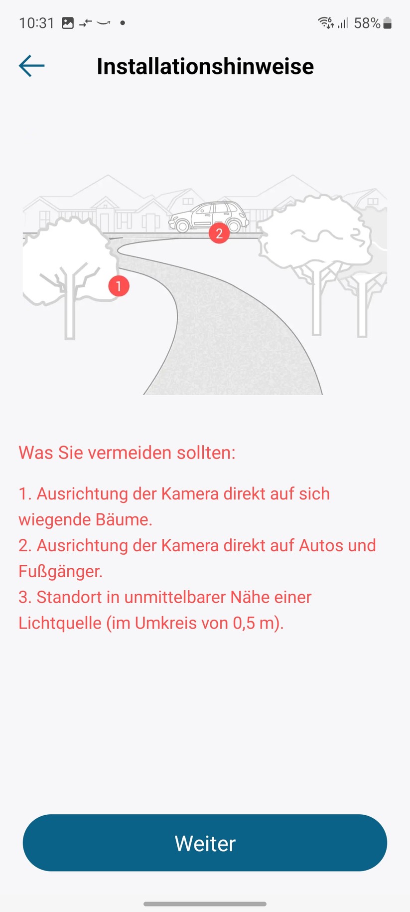 Eufy Solocam S340: Hinweise zur Montage in der App