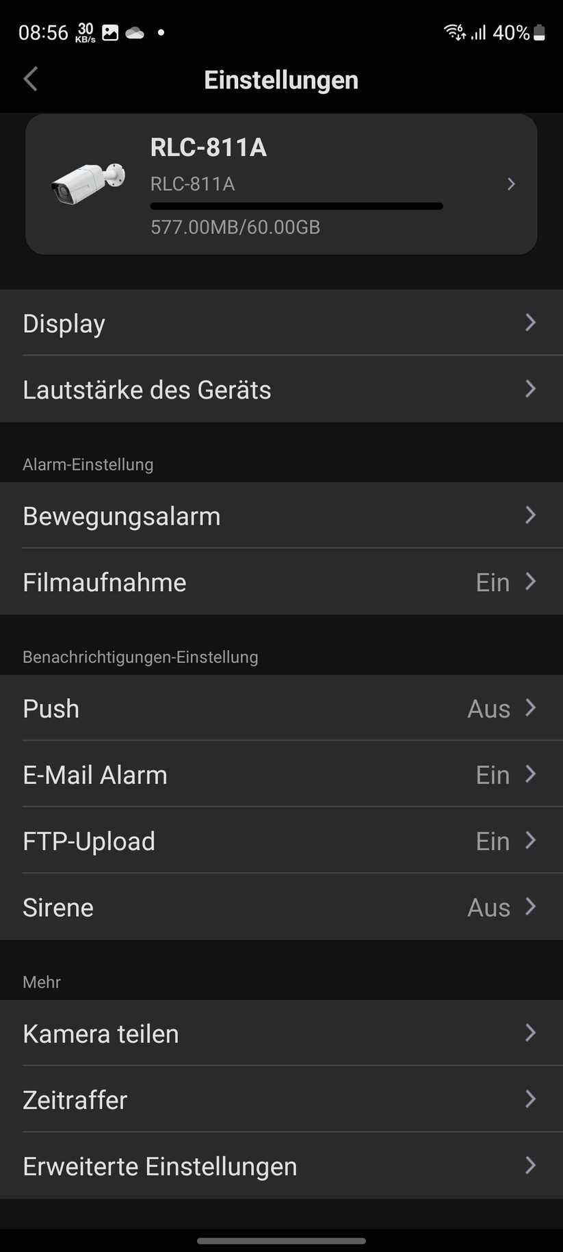 Reolink RLC-811A: App, Einrichtung, Einstellungen