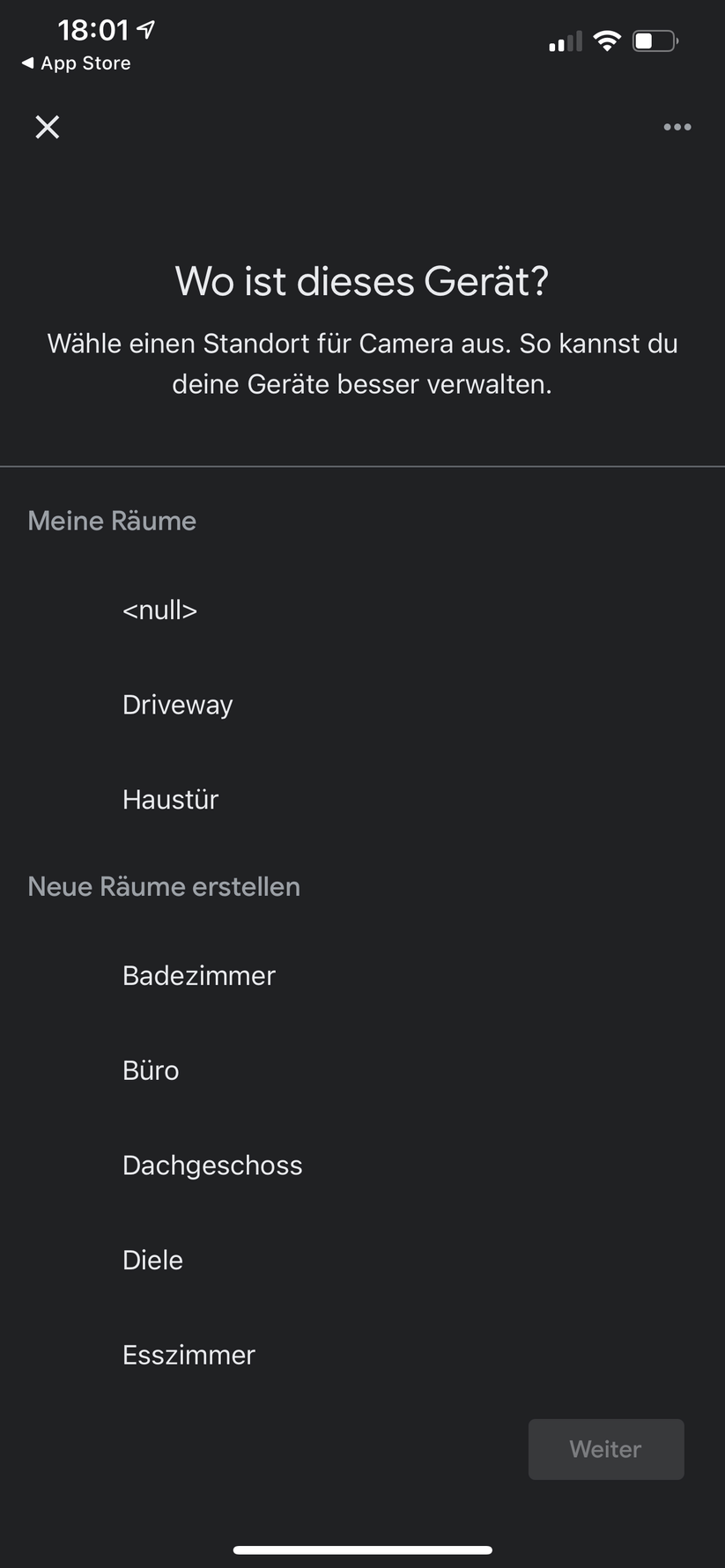 Google Home App für Nest Floodlight 