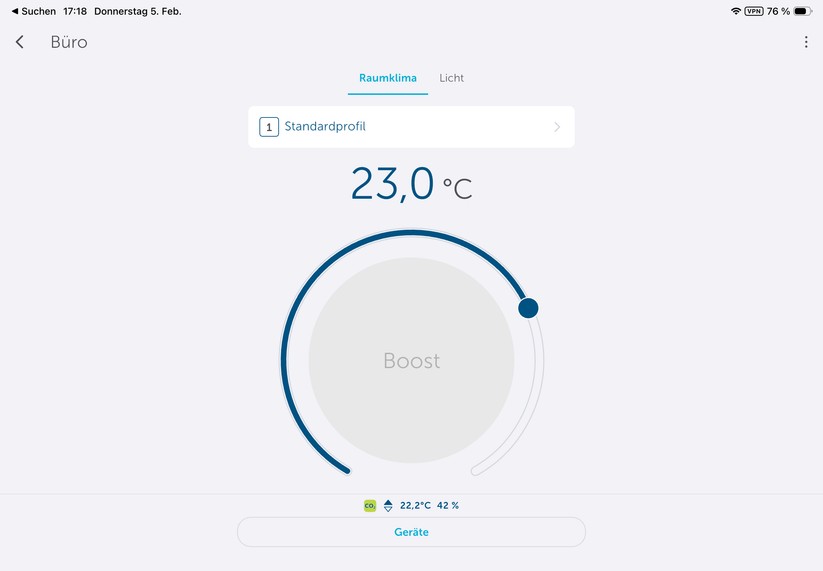 Die Homematic-IP-App ist auch für Tablets optimiert.