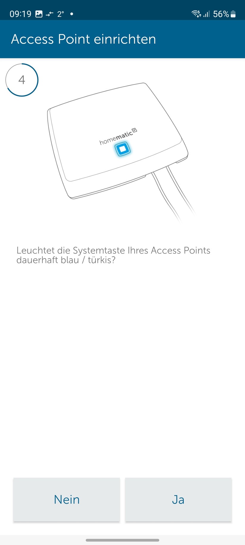 Homematic IP App: Koppelung des Access Points