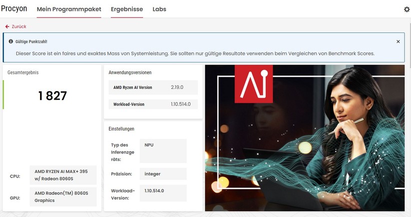Minisforum MS-S1 Max: Procyon AI Computer Vision