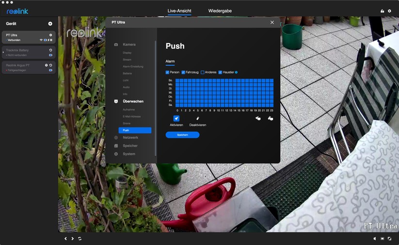 Reolink Argus PT Ultra: Einstellungen mit Desktop-App