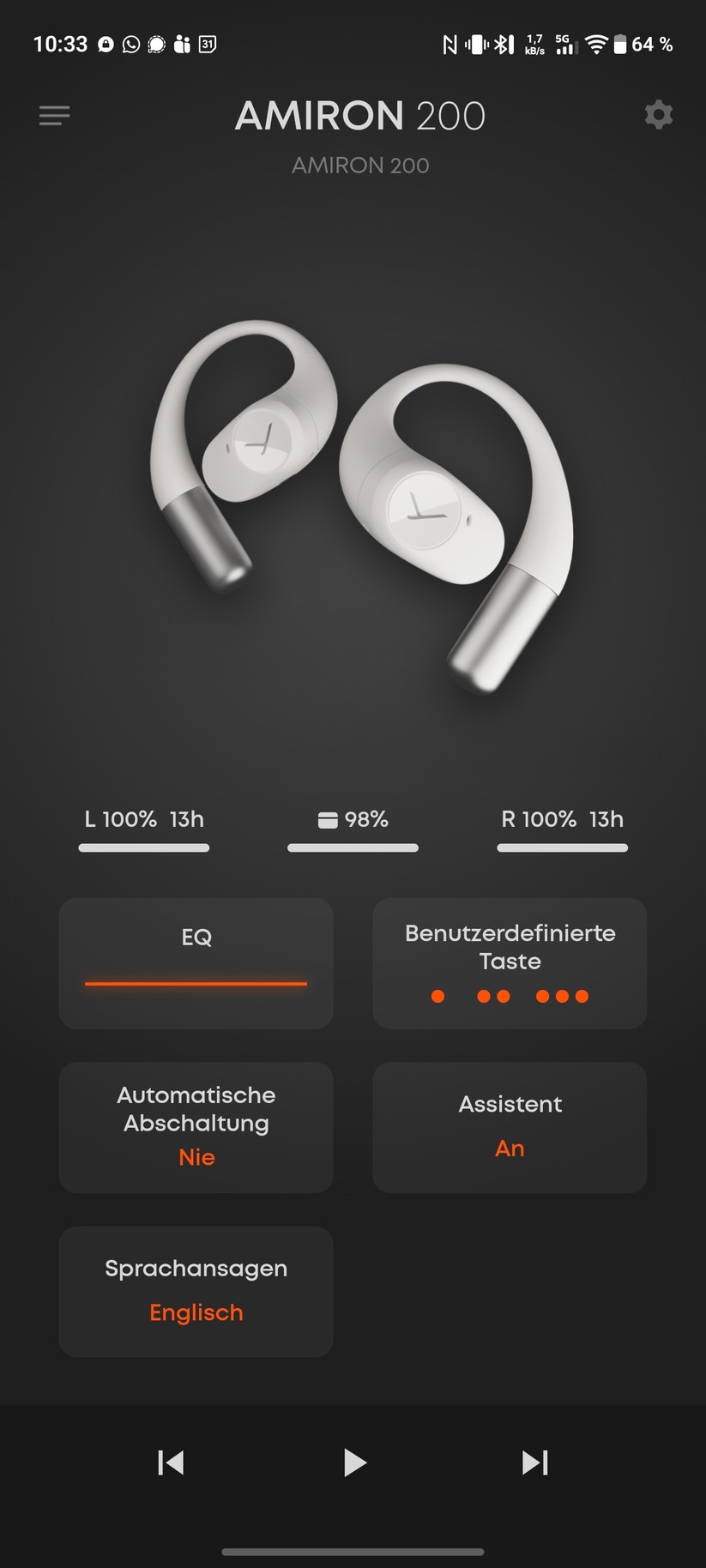 Beyerdynamic Amiron 200 Screenshot
