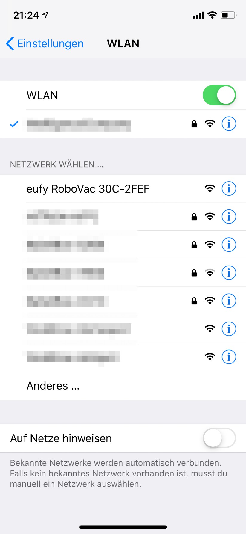 In der WLAN-Suche nach Robovac suchen…