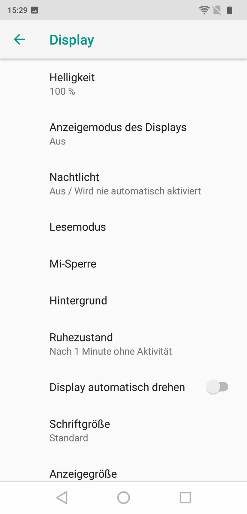 Display-Einstellungen
