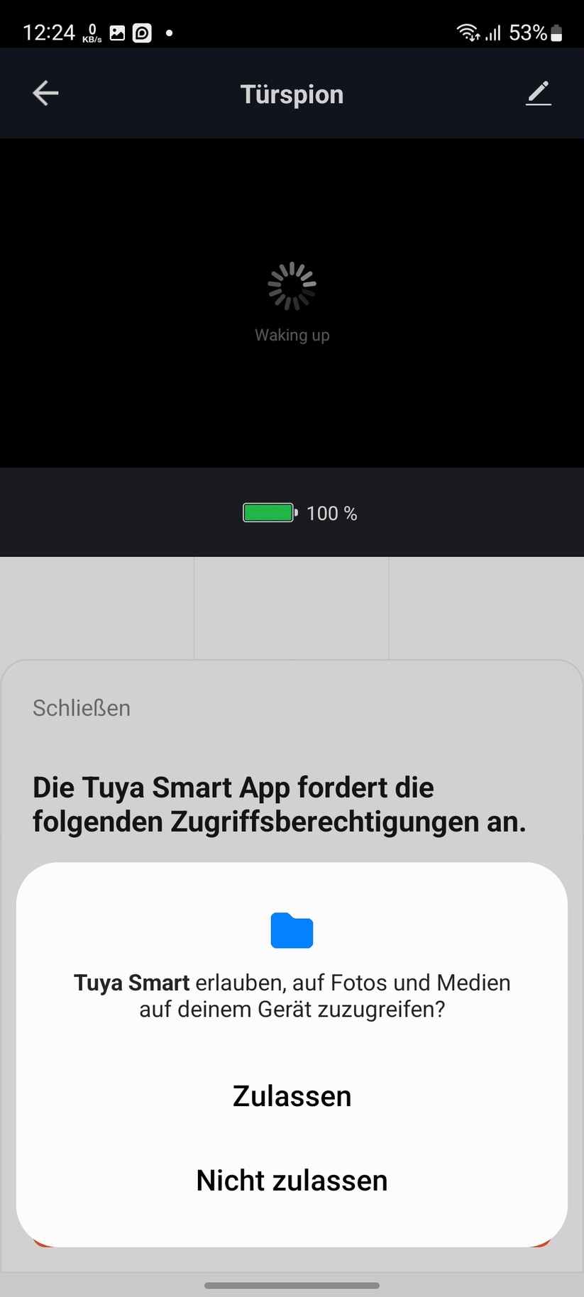 Digitaler Türspion Tmezon MZ-DV11 wird über die Tuya-App gesteuert.