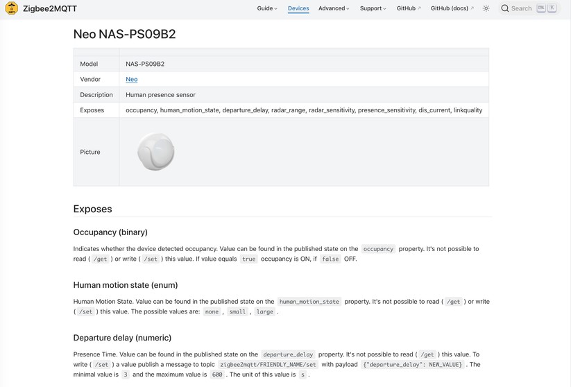 Human Presence Sensor Pro: Über die direkte Anbindung mit Zigbee2MQTT stehen in Home-Assistant sämtliche Konfigurationsmöglichkeiten zur Verfügung.