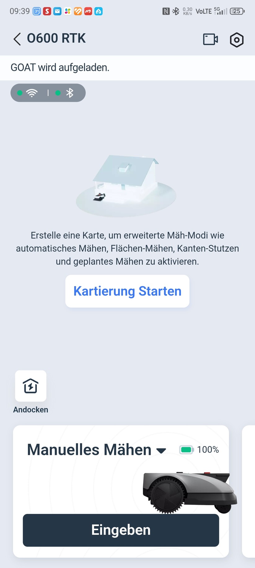 Ecovacs-App: Kartierung
