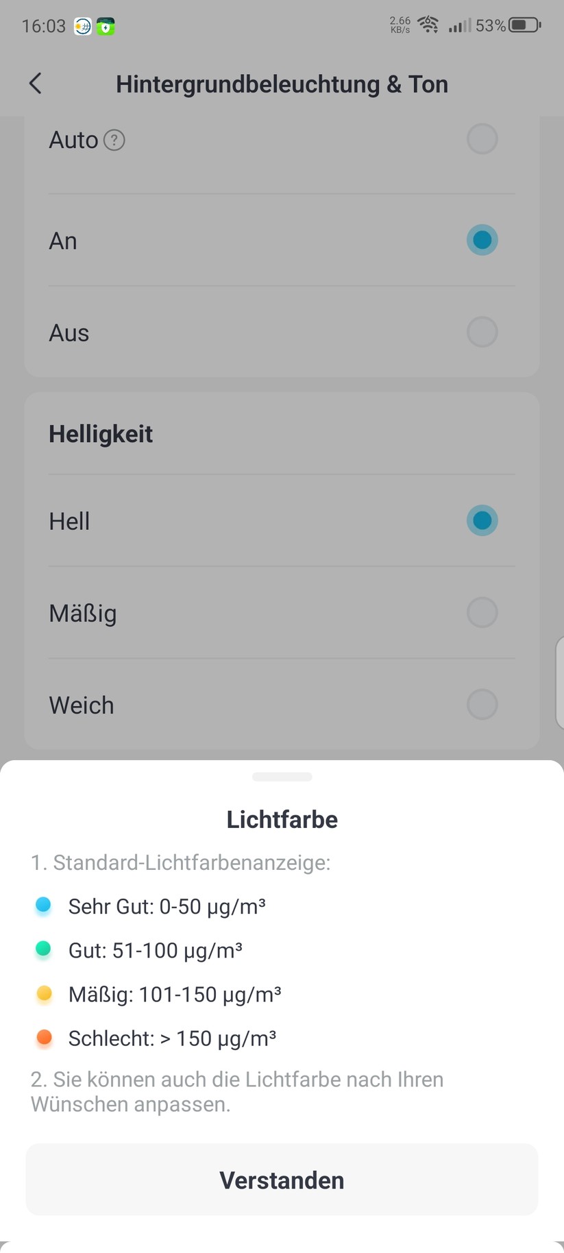 Switchbot Luftreiniger F6: App