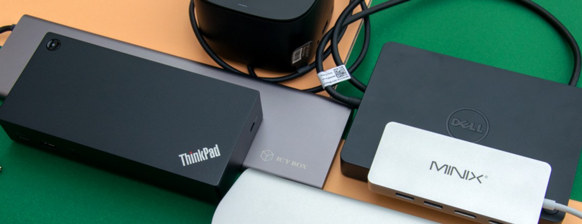 Sechs USB-C Dockingstationen im Vergleich