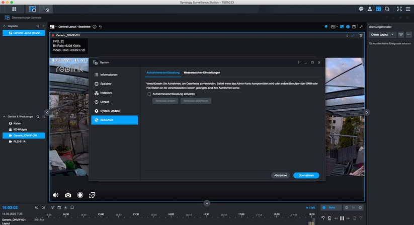 Reolink Duo Floodlight PoE: Synology Surveillance Station
