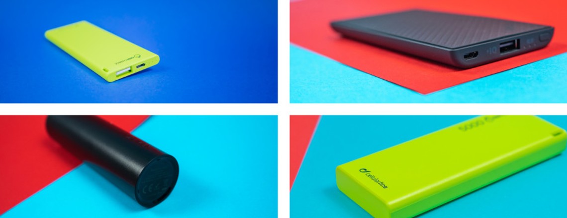 Vier kompakte Powerbanks im Vergleichstest