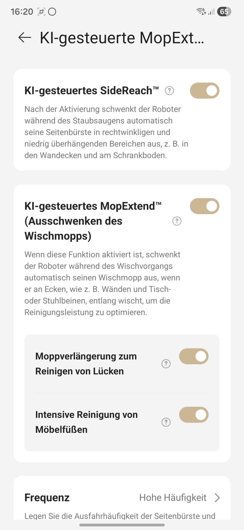 Mova P50 Ultra – App