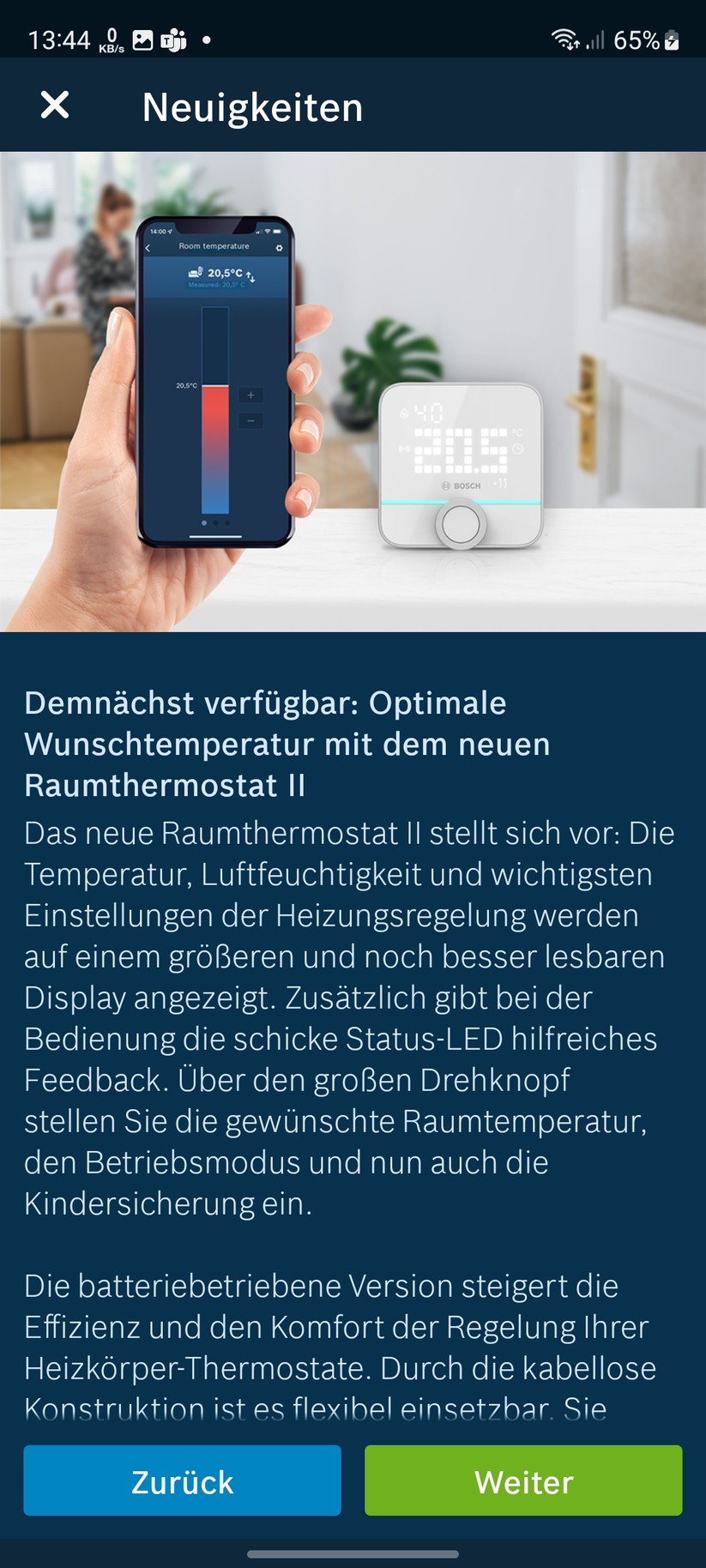 Bosch Eyes Innenkamera II: App, Einrichtung