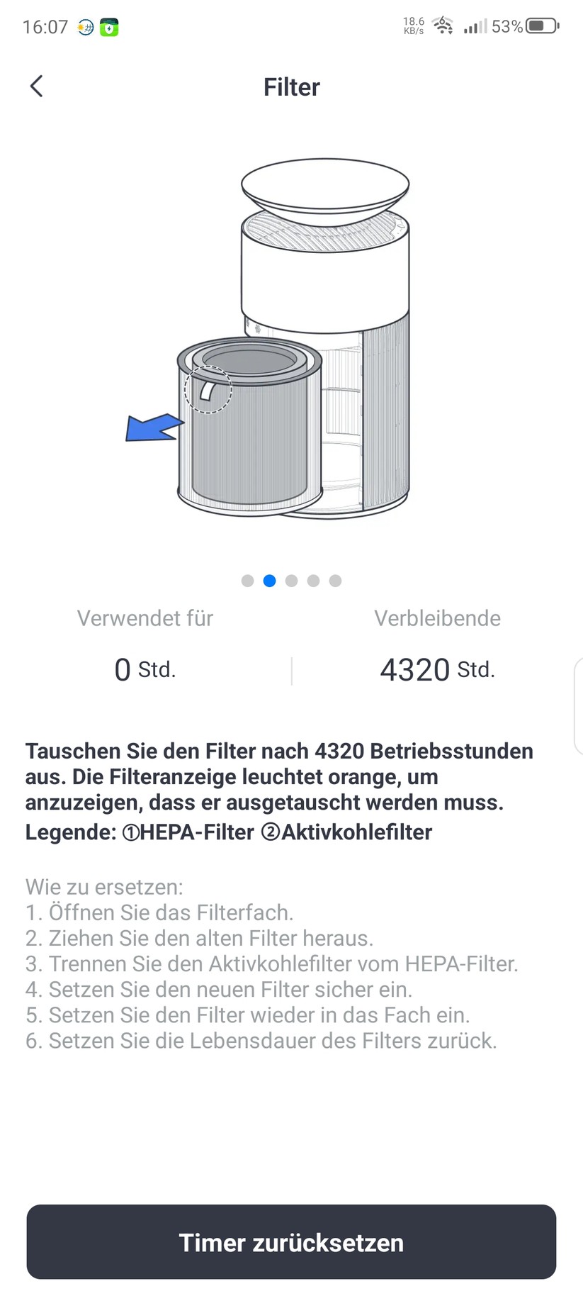 Switchbot Luftreiniger F6: App