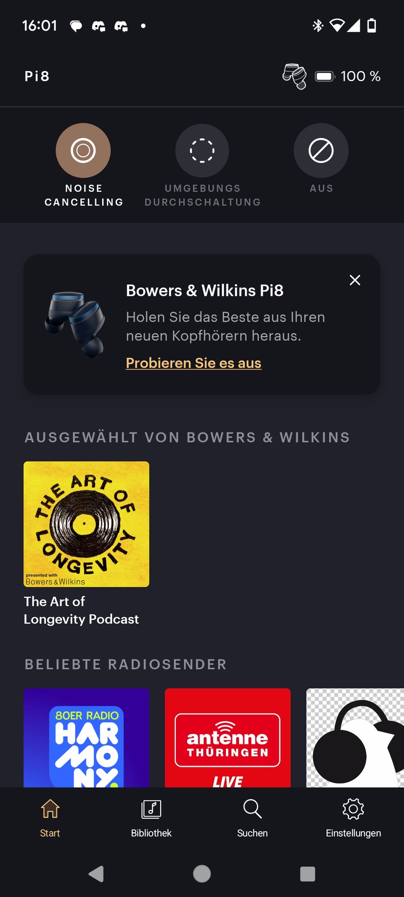 Bowers & Wilkins Pi8 Screenshots