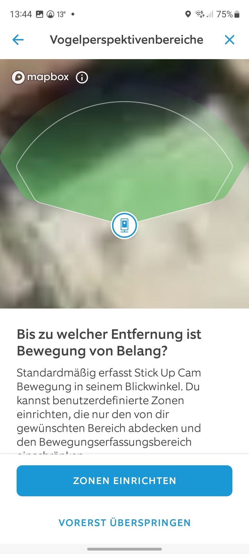 Ring Stick Up Cam Pro Akku: Die Einrichtung ist einfach und bietet viele Erläuterungen zur Kamera. Vorbildlich.