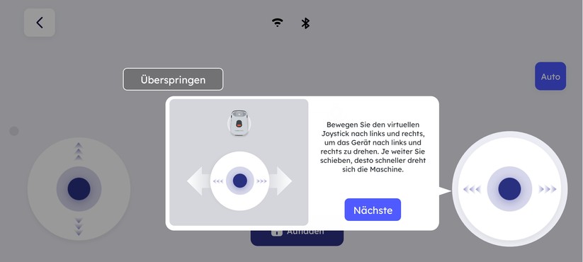 Der Anthbot Genie 3000 bietet auch eine automatische Kartierung. Das ist aber bei Gärten ohne feste Begrenzung zu etwa Beeten nicht sinnvoll. Exakter wird die Karte, wenn man manuell kartiert. Hierfür steuert man den Mähroboter einmal um den Rasen. Schließt sich der Kreis, stoppt die Kartierung automatisch und speichert die Karte ab. Zonen zur Aufteilung der Rasenfläche kann man später hinzufügen.