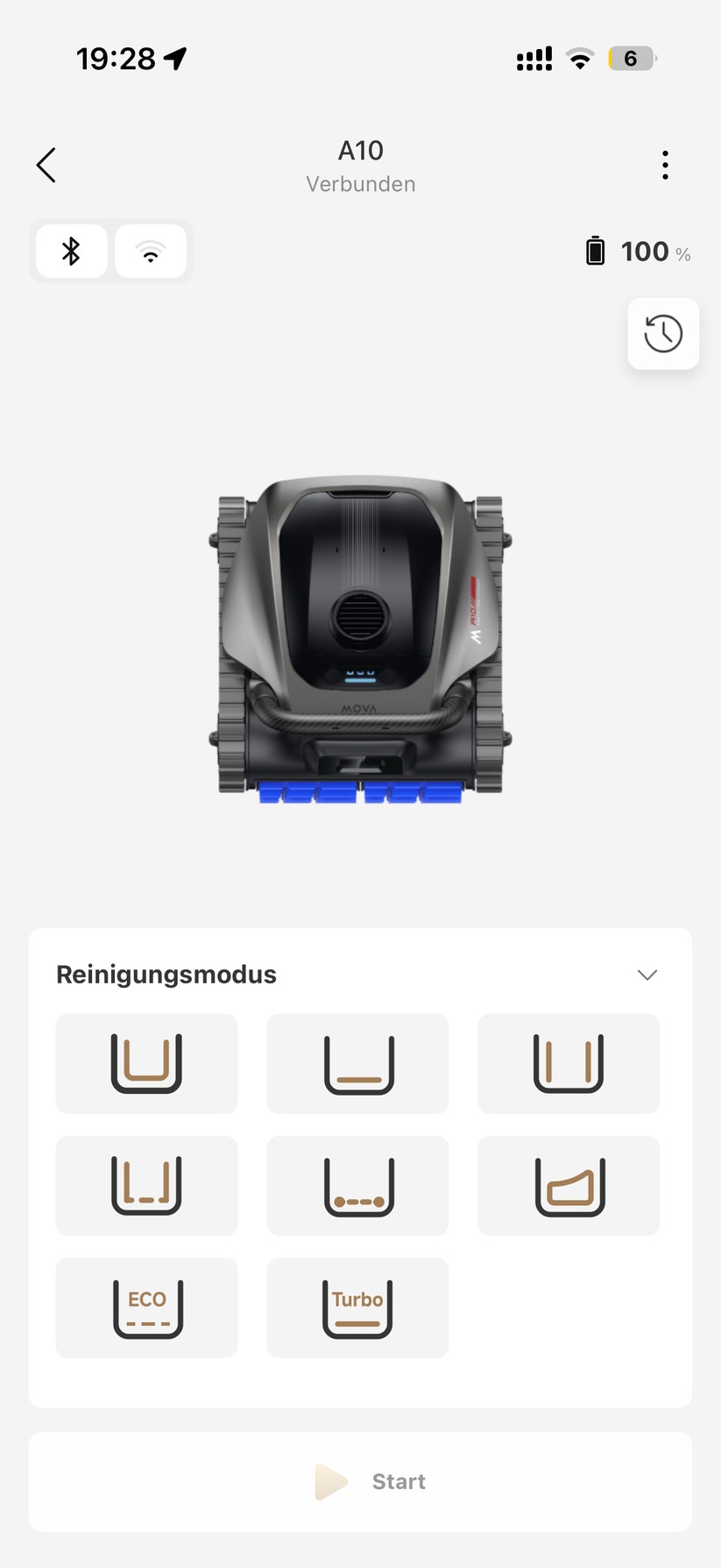 Poolroboter Mova Diver A10 - Bilder App