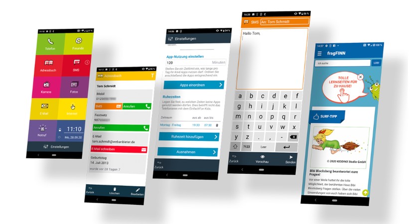 Die Nutzeroberfläche des Einfachfon
