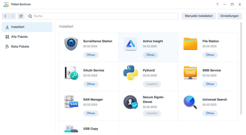 Synology Surveillance Station auf Synology DS223