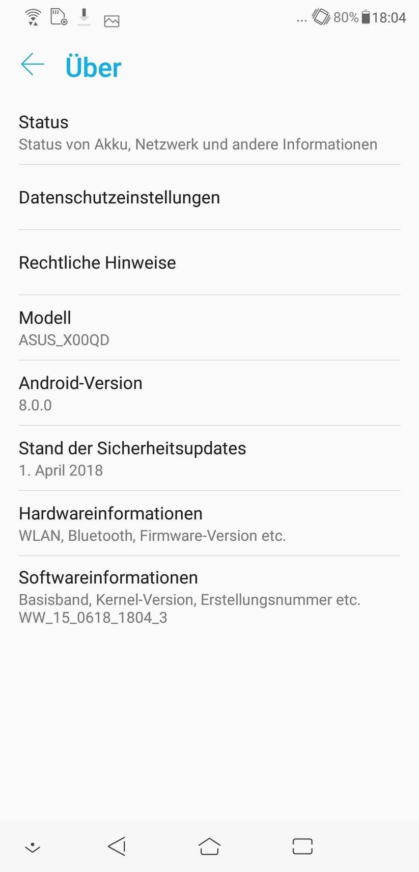 Informationen zum Smartphone