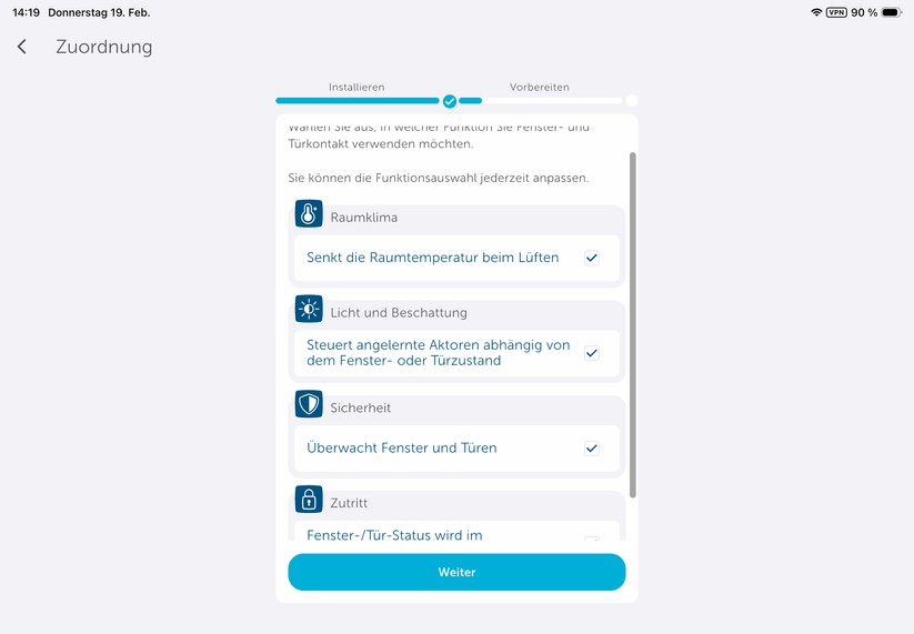 Die App von Homematic IP ist auch für Tablets optimiert. Damit lässt sich das Thermostat übersichtlicher bedienen als auf einem Smartphone.