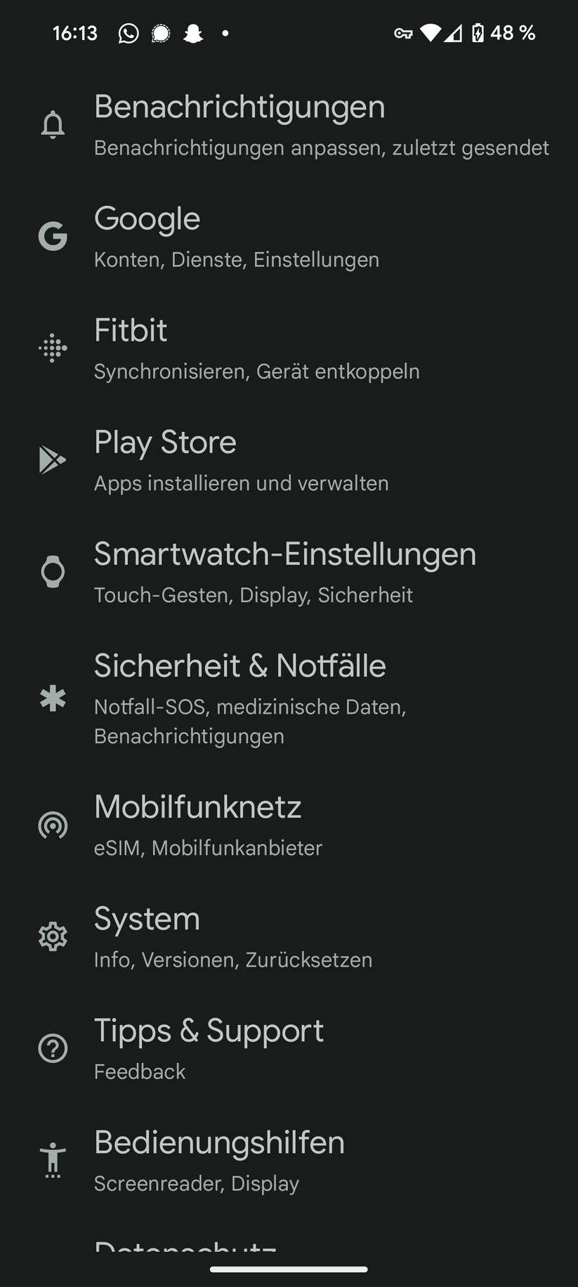  Fitbit- und Pixel-Watch-App