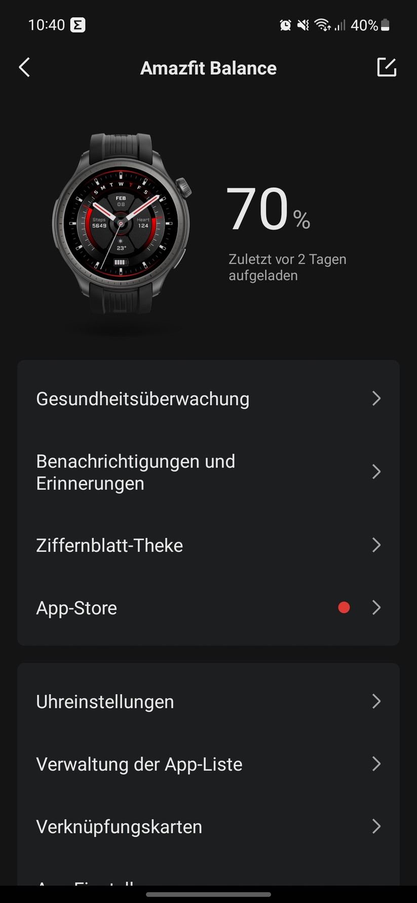 Amazfit Balance - Zapp-App