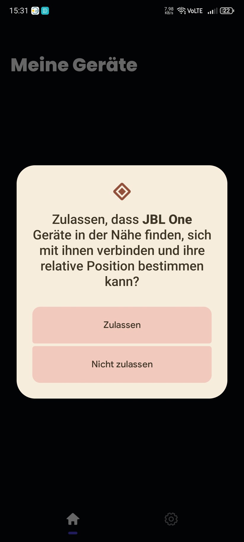 Die Einrichtung der Soundbar erfolgt mit der App JBL One