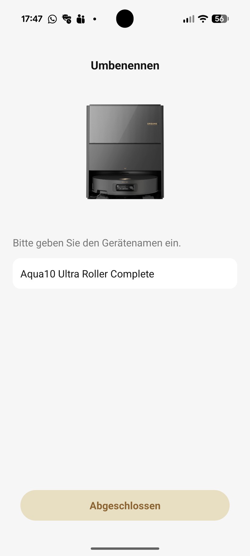 Dreame Aqua 10 Ultra Roller – App & Einrichtung